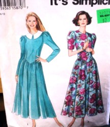 9154 SO EZ LONGER SS-LS DROP WAIST FLARE DRESS PATTERN 6-16